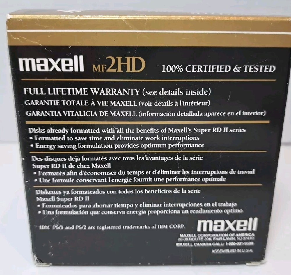 Maxell MF 2HD 3.5 High Density 10 pcs. Open Box Untested 6 Maxwell 4 Fujifilm