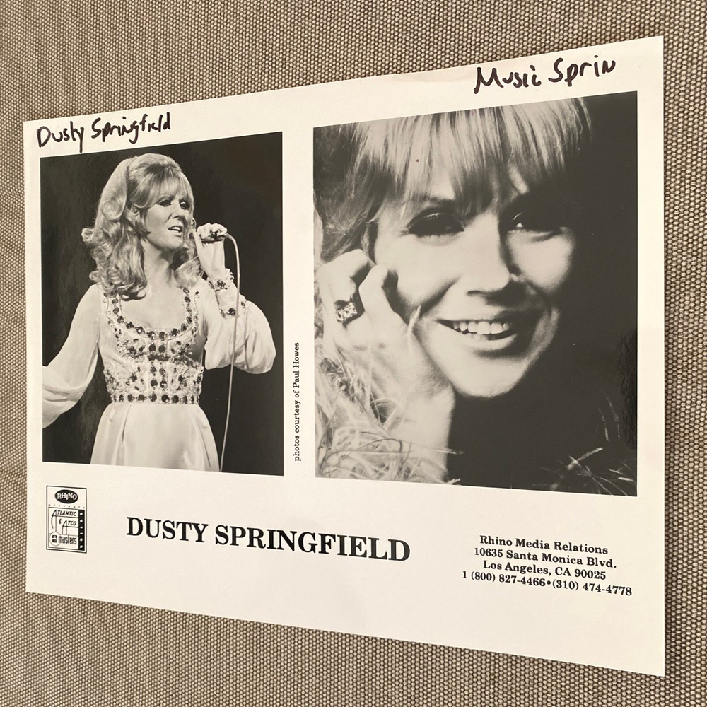 Dusty Springfield Press Photo 8x10”. See Description.
