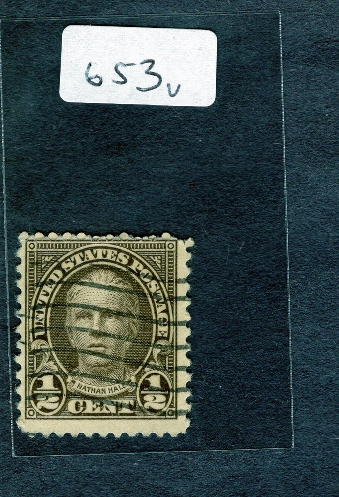 1929 Stamp #653 Nathan Hale Used