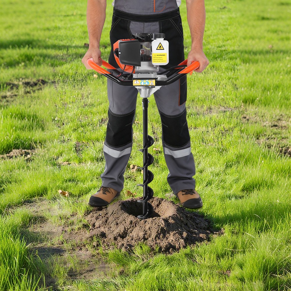 Post Hole Digger, 2.3hp Post Hole Digger With Auger Digging Bits， 2-stroke