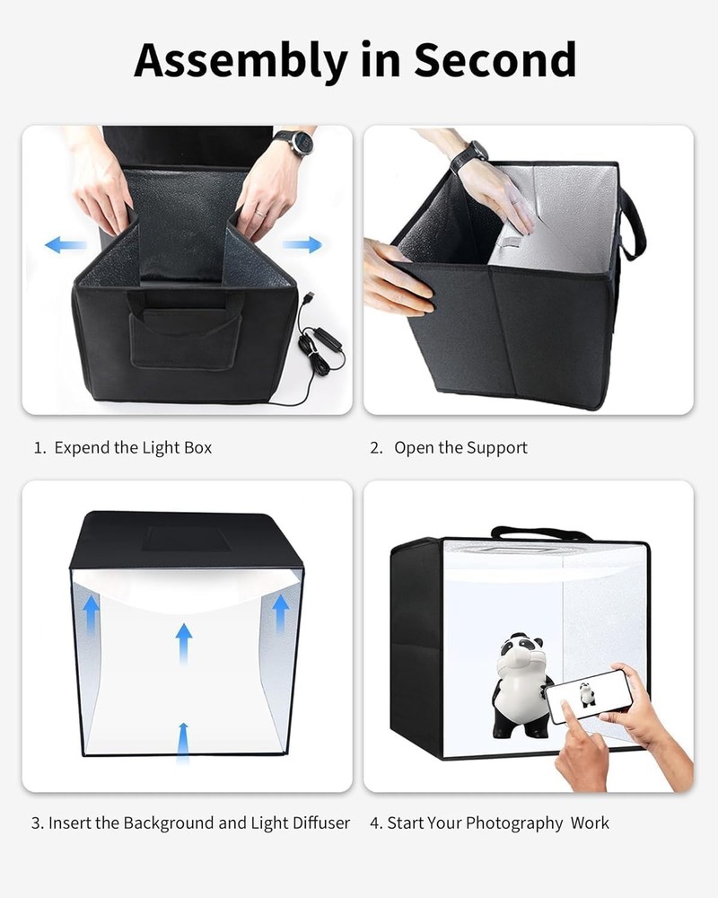 Professional Portable Light Box - Dimmable 112 LEDs, 16x12