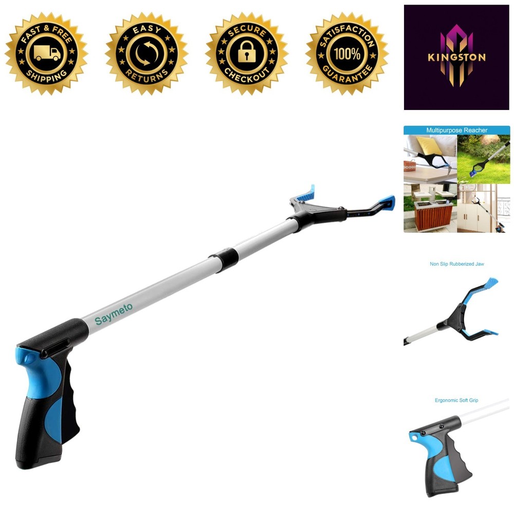 Blue1 32-Inch Rubberized Grabber Tool - Lightweight, Foldable & Ergonomic Design