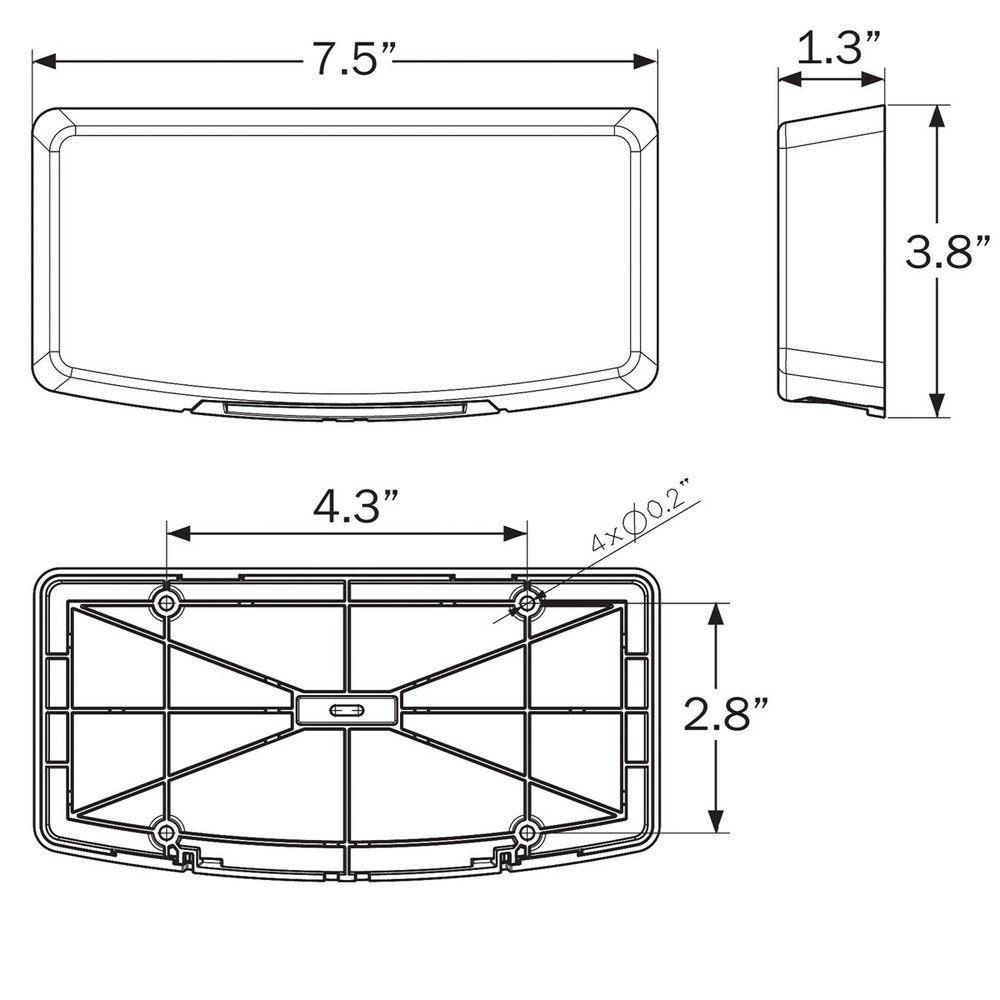 LED RV Camper Trailer Motorhome combination tail light Stop Tail Turn Optronics