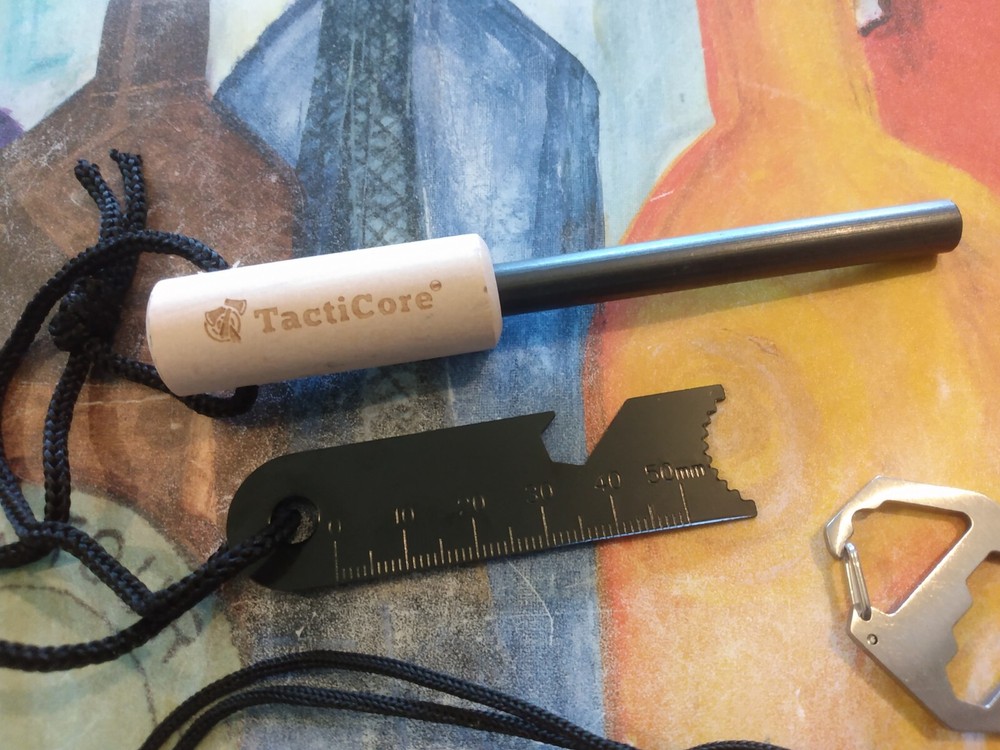 TactiCore Ferro Rod Fire Starter, Multi-tool and Compass Survival Camping Hiking