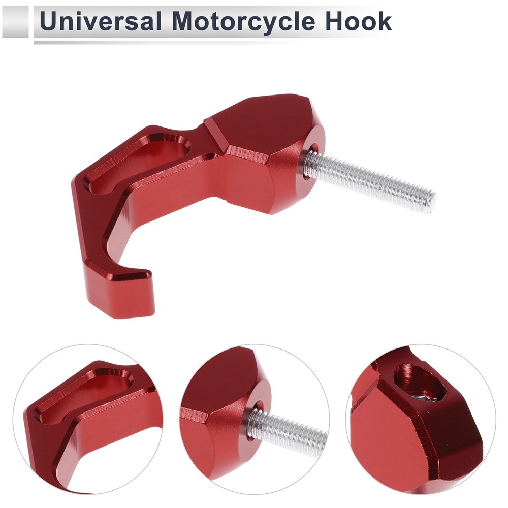 Motorcycle hook 1 set red black 68mm