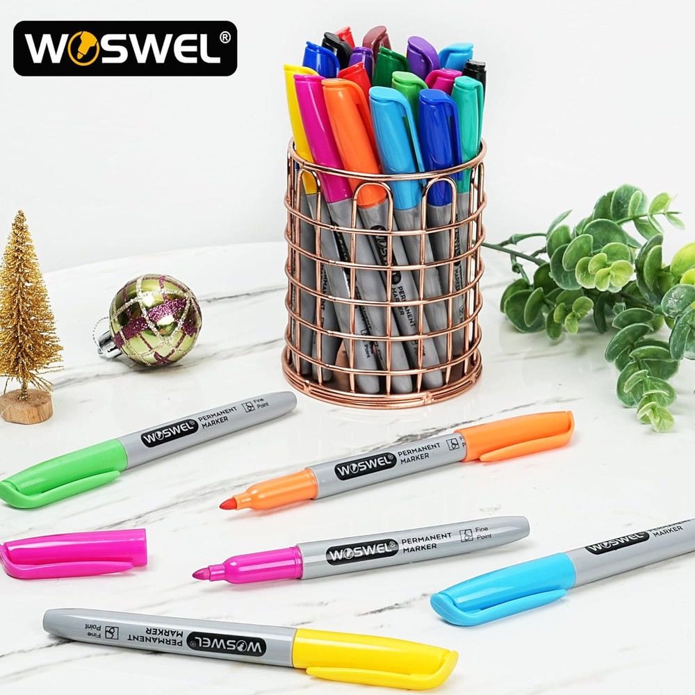 Permanent Markers Bulk 144 Pack Permanent Marker Set 12 Assorted Colors Fine Tip