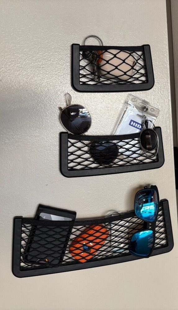 3 Size Bundle Mesh Net Holder ABS Plastic Frame Storage Cargo Pocket Organizer