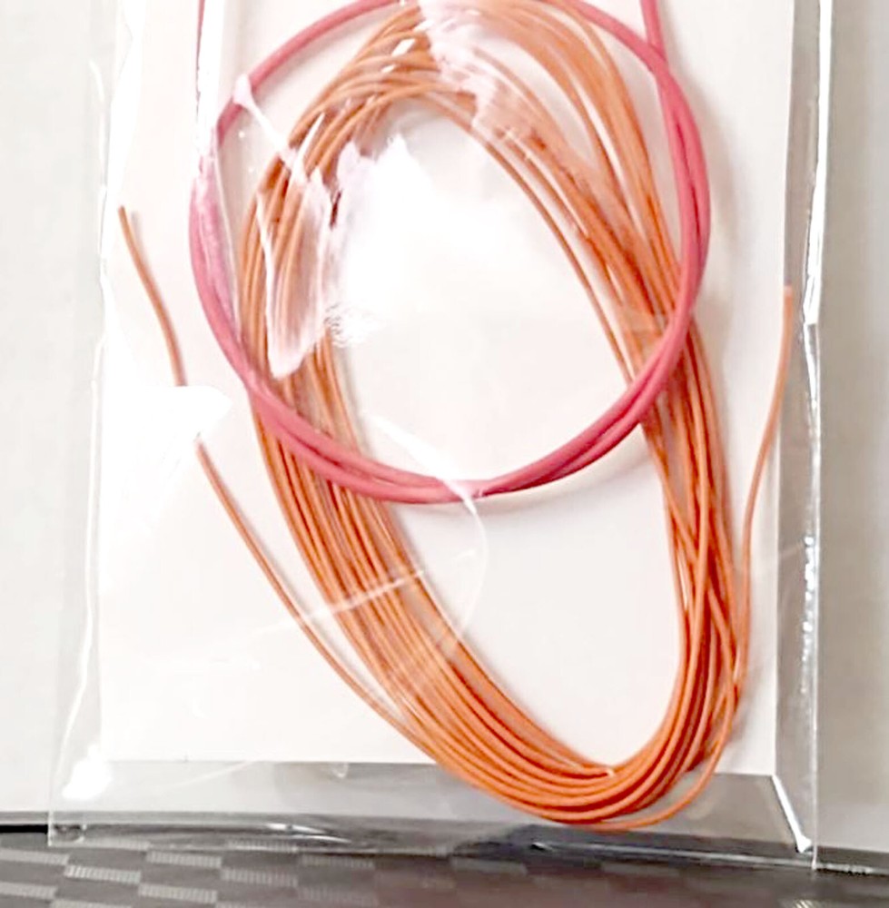 6 Feet Orange Spark Plug Wire 1/24 1/25 Scale Models With Red Boot Material