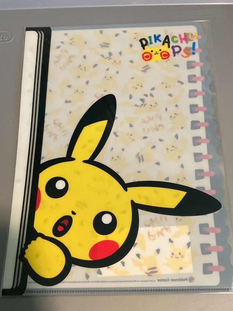 Pokemon Center File Folder Pikachu Oops 2013 8.5" x 12" Sealed