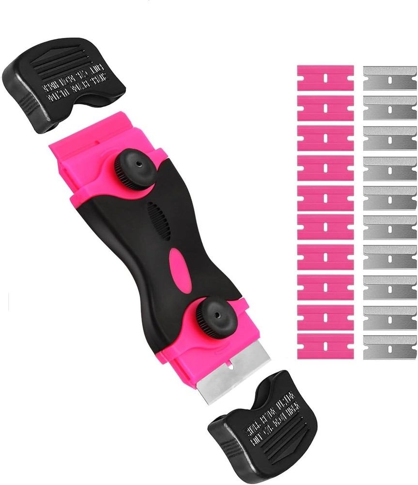 2Pack Razor Scraper Tool w/ 20 Blades for Glass Stickers Paint