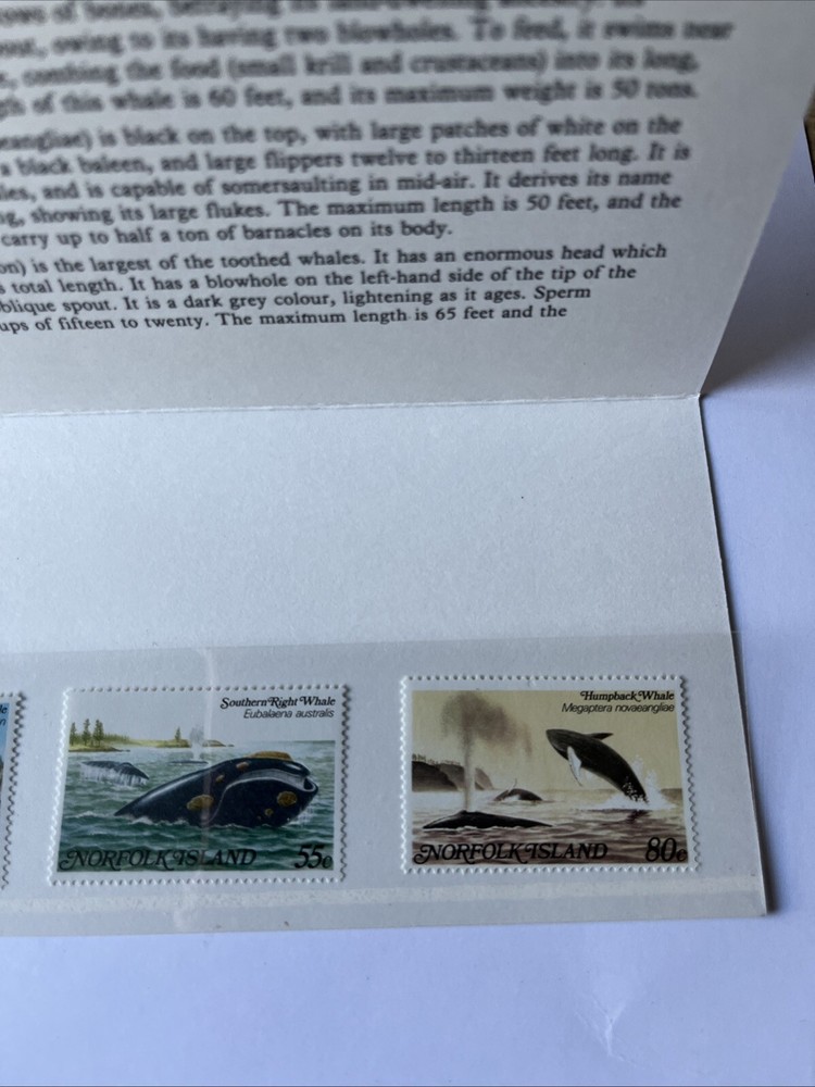 1982 Norfolk Island Mint Stamps Presentation Pack - Whales