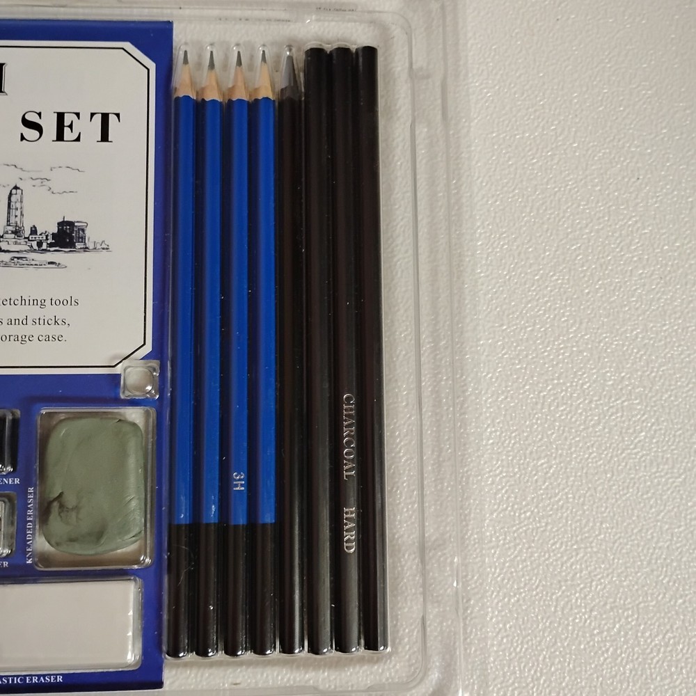 Kozzi Drawing Set 26 Pc Premium Sketching Tools Graphite Charcoal pencils sticks