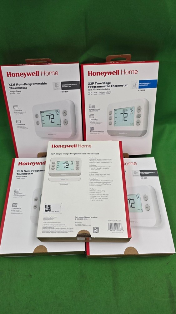 Honeywell Home X2P Single-Stage Programmable Thermostat BUNDLE NEW (E5)