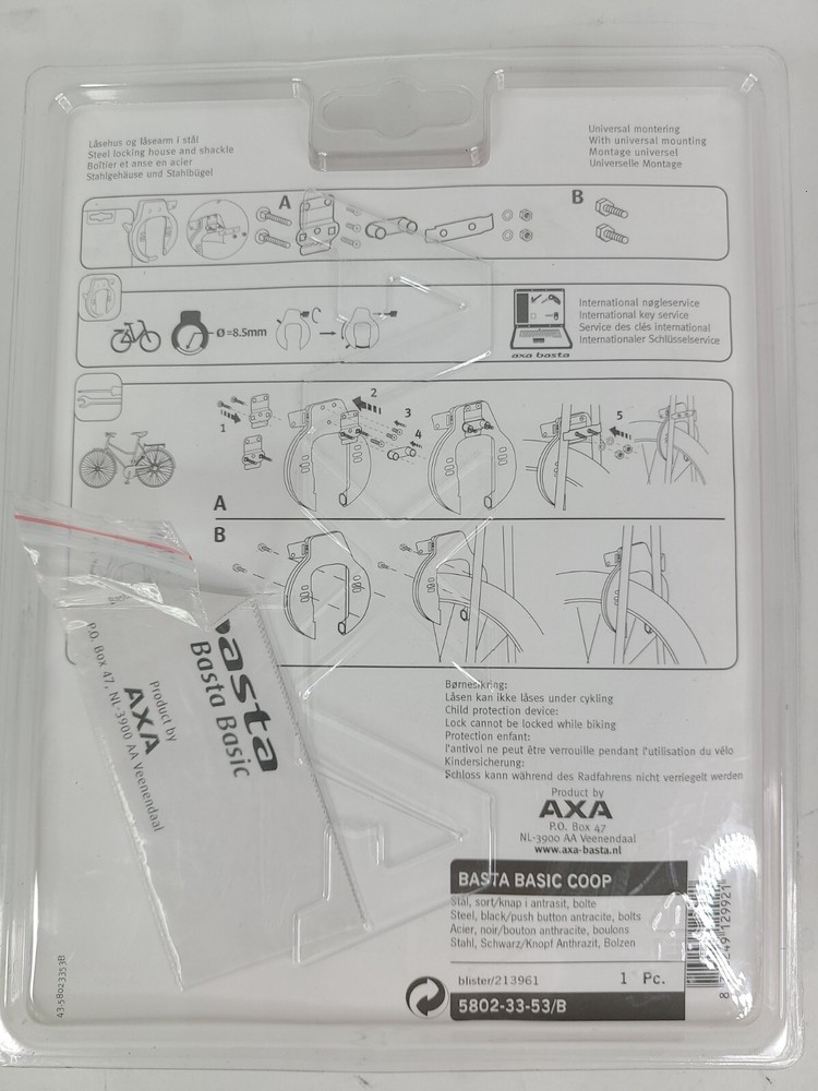 Basta Bicycle Frame Lock Basic Sealed