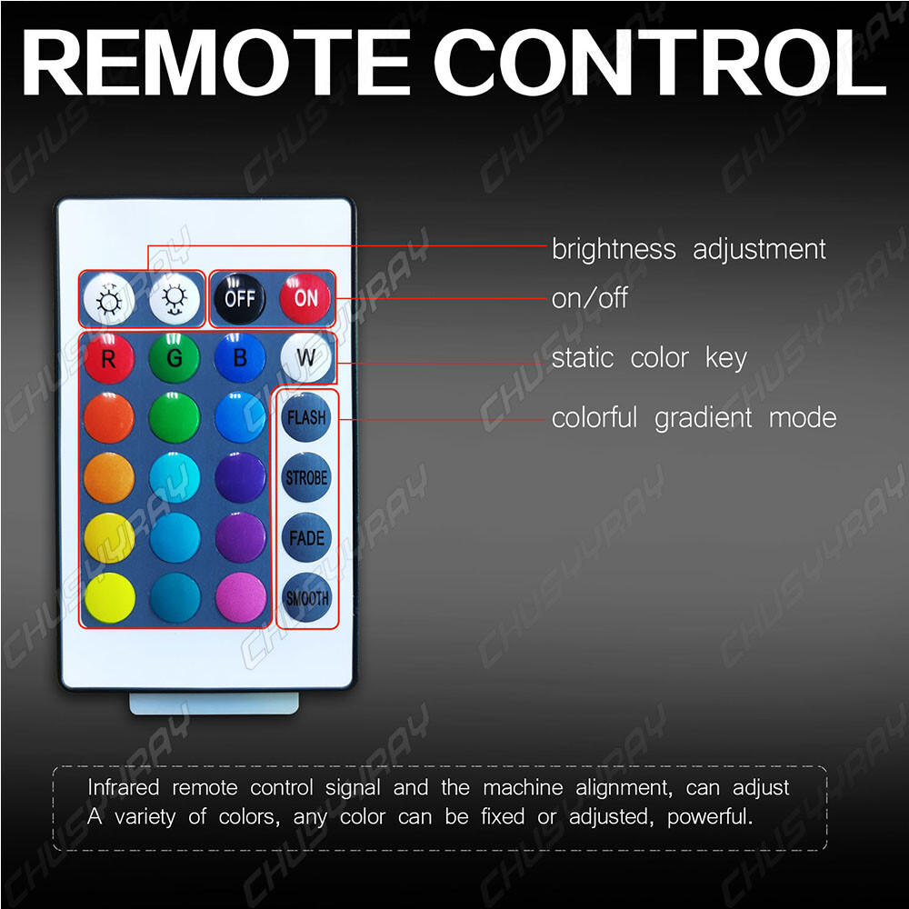 Car Accessories LED Strip Light Remote Control Interior Light Multicolor Light #