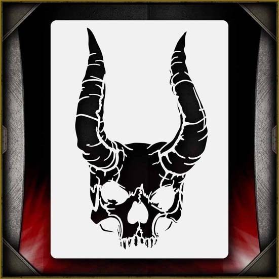 Skull 26 Airbrush Stencil Template Airsick