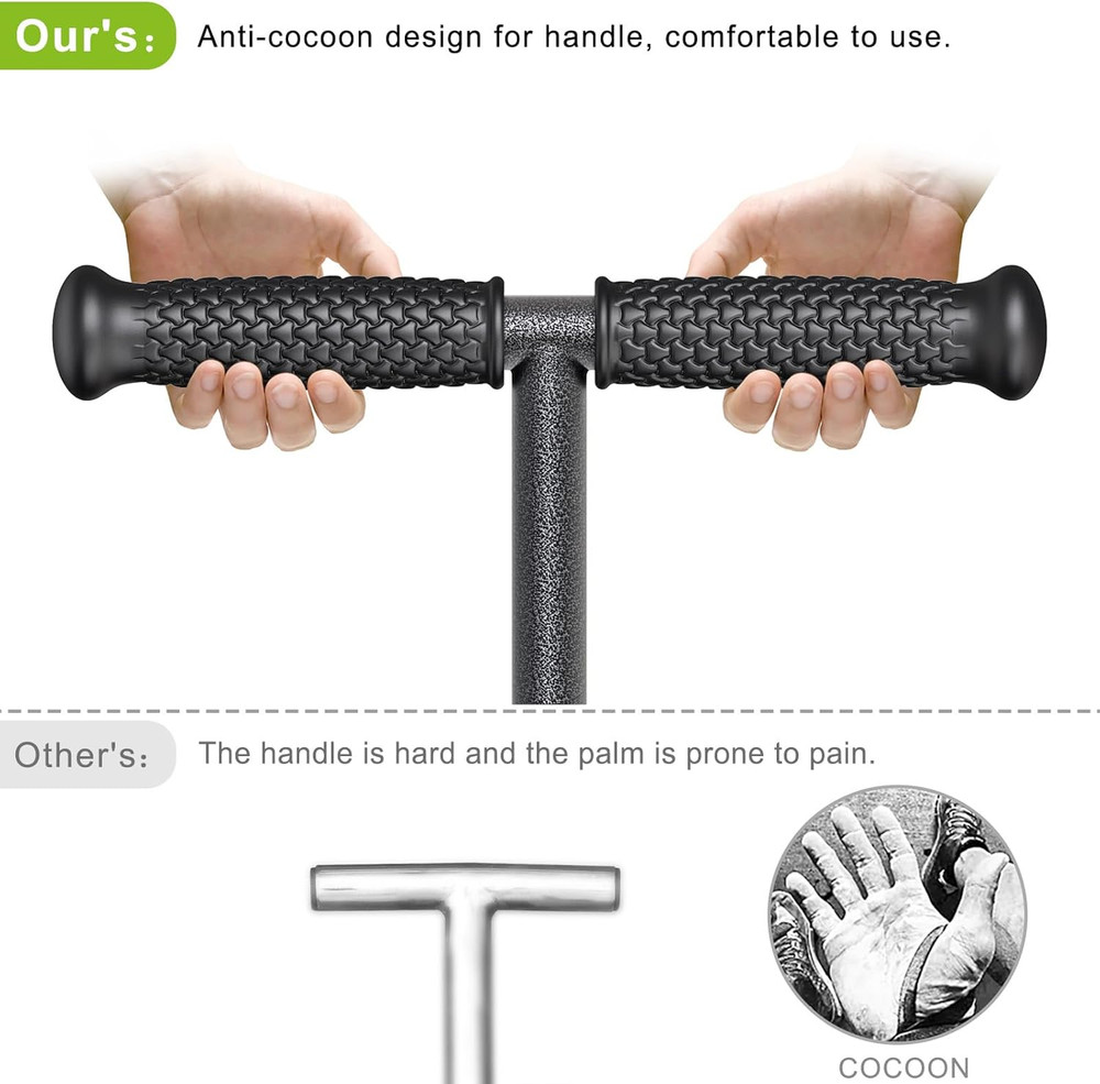 Sod Plugger, Turf Cutter and Grass Plugger Tool with Dual Pedals, Sharp Serratio