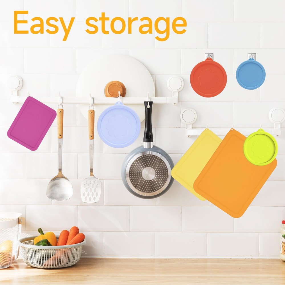 11 Cup Rectangle Silicone Storage Cover Lids Replacement for Pyrex 7212-PC Gl...