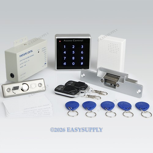 New RFID Access Control System Kit Set With Door Strike Lock+ 2Remote Controls