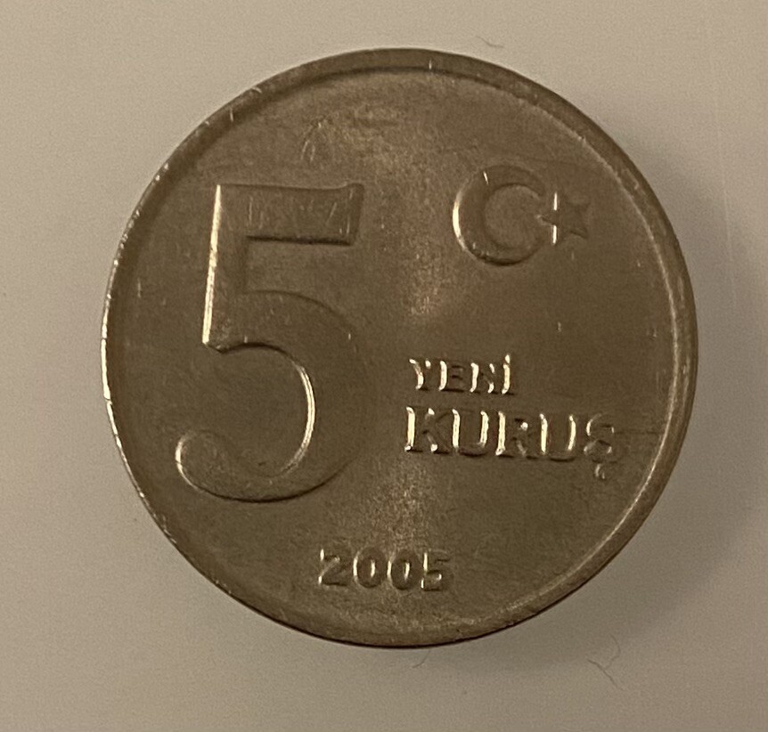 Turkey, Türkiye 5 Yeni Kurus 2005