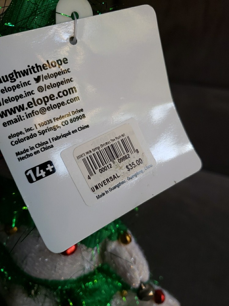 Elope Christmas Tree Santa Hat - New With Tags Rare