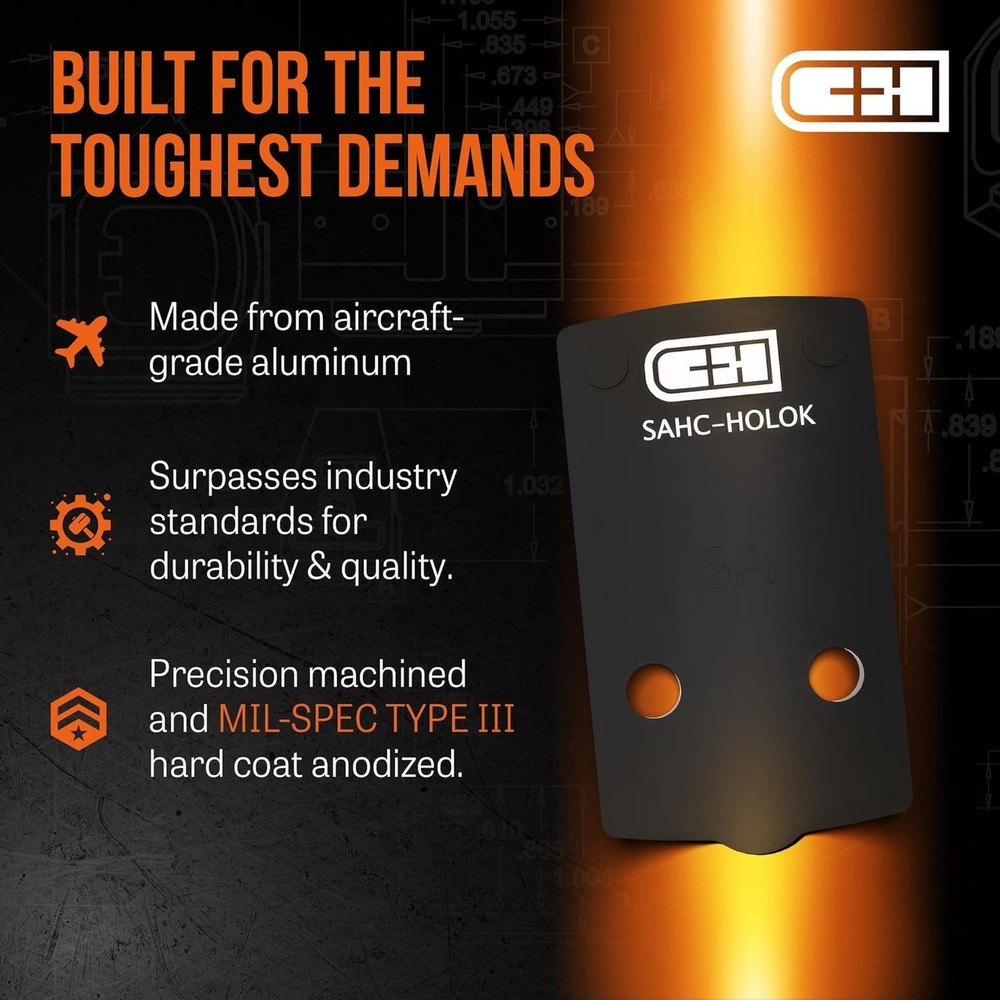 Easy Install Precision Mounting Plate for Springfield Hellcat and Holosun Optics