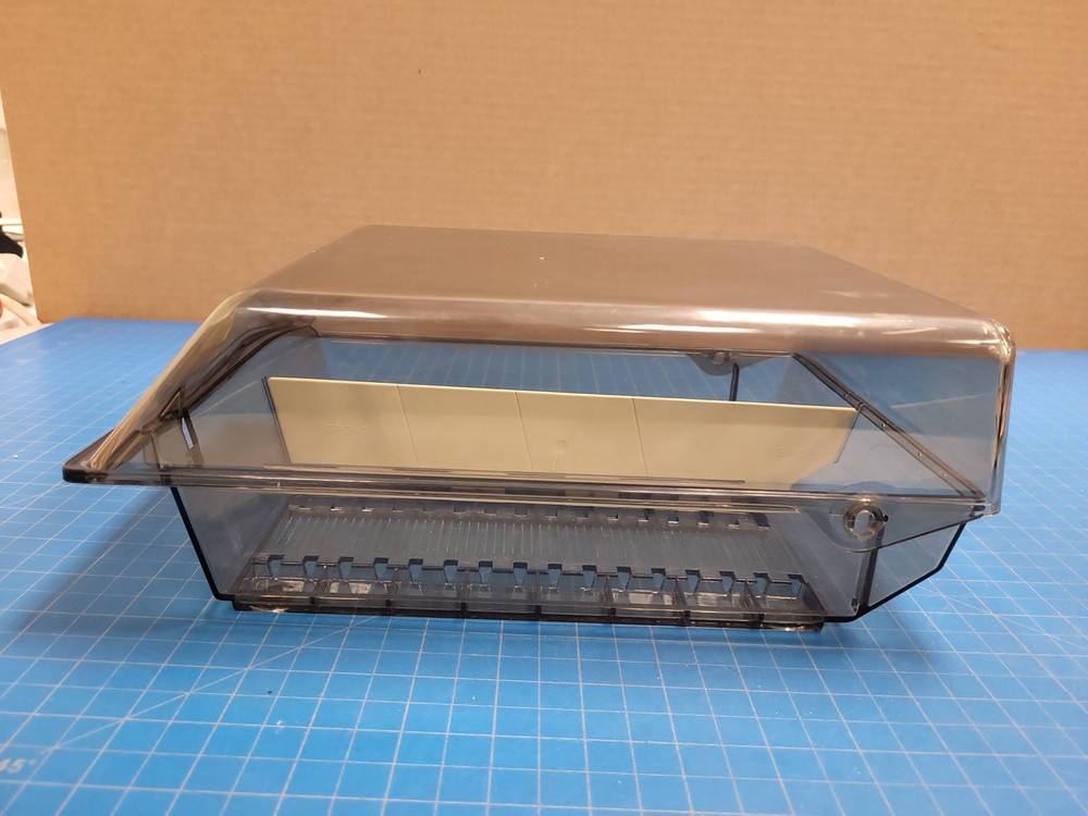 SRW Equipment Slide Box Smoked Gray Plastic Storage Organizer Container