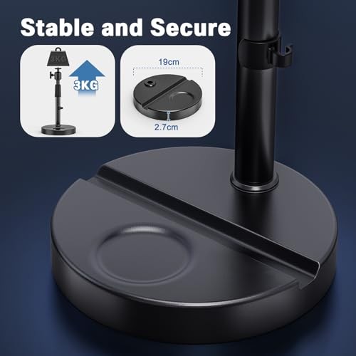 Desktop Projector Stand Table, 11" - 17.7" Extendable Height Stand with Heavy