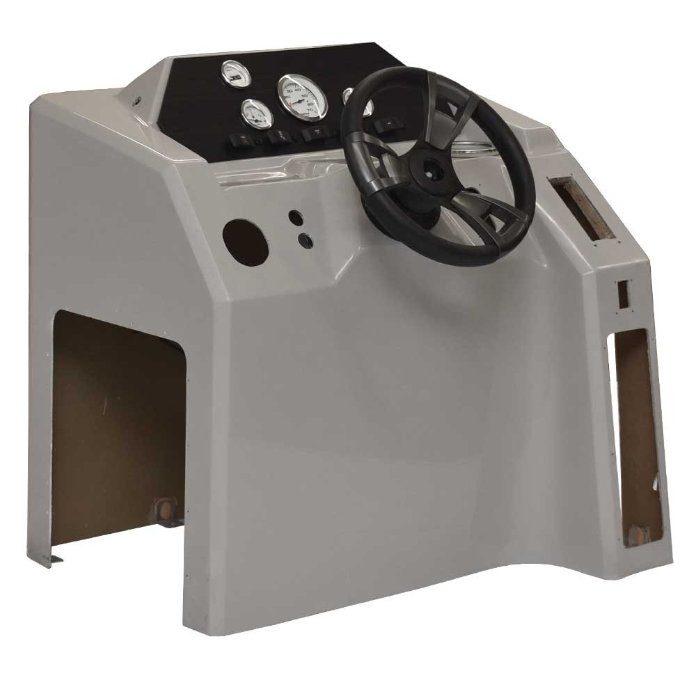 Viaggio Pontoon Boat Steering Console | Del Mar Gray