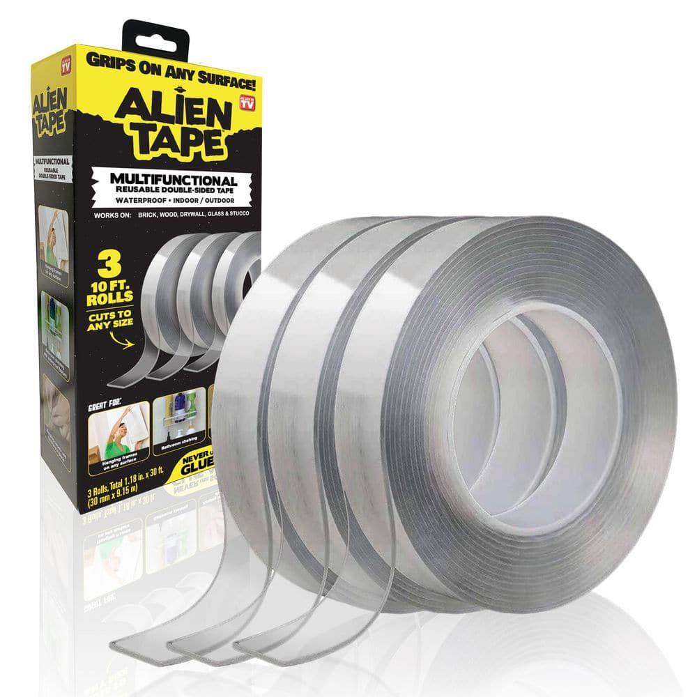 Alien Tape 10 ft. Multi-Surface Tape Reusable Double Sided , 3-Pack