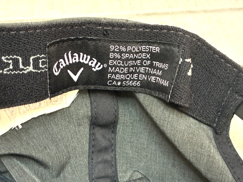 CALLAWAY Golf Cap Hat CA#55666 ~ Polyester/Spandex ~ Grey ~ Adjustable Snapback