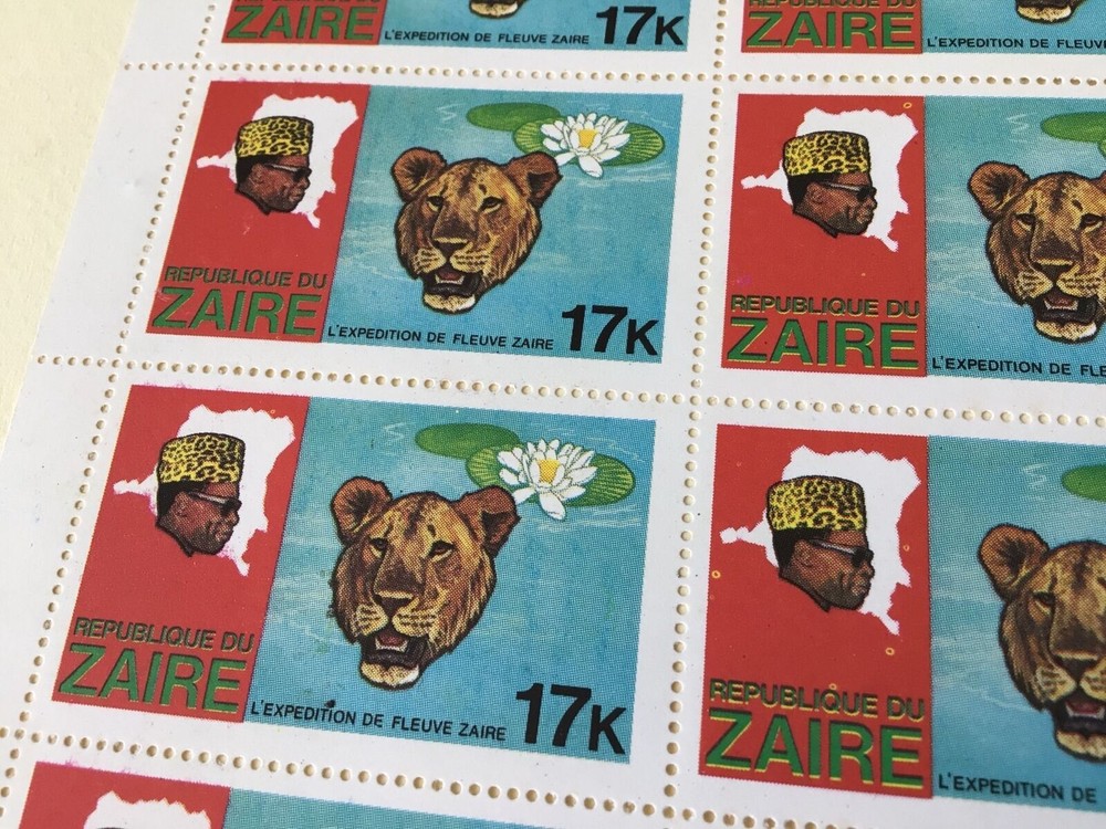 Republic du Zaire small islands error mint never hinged stamps sheet Ref 55166