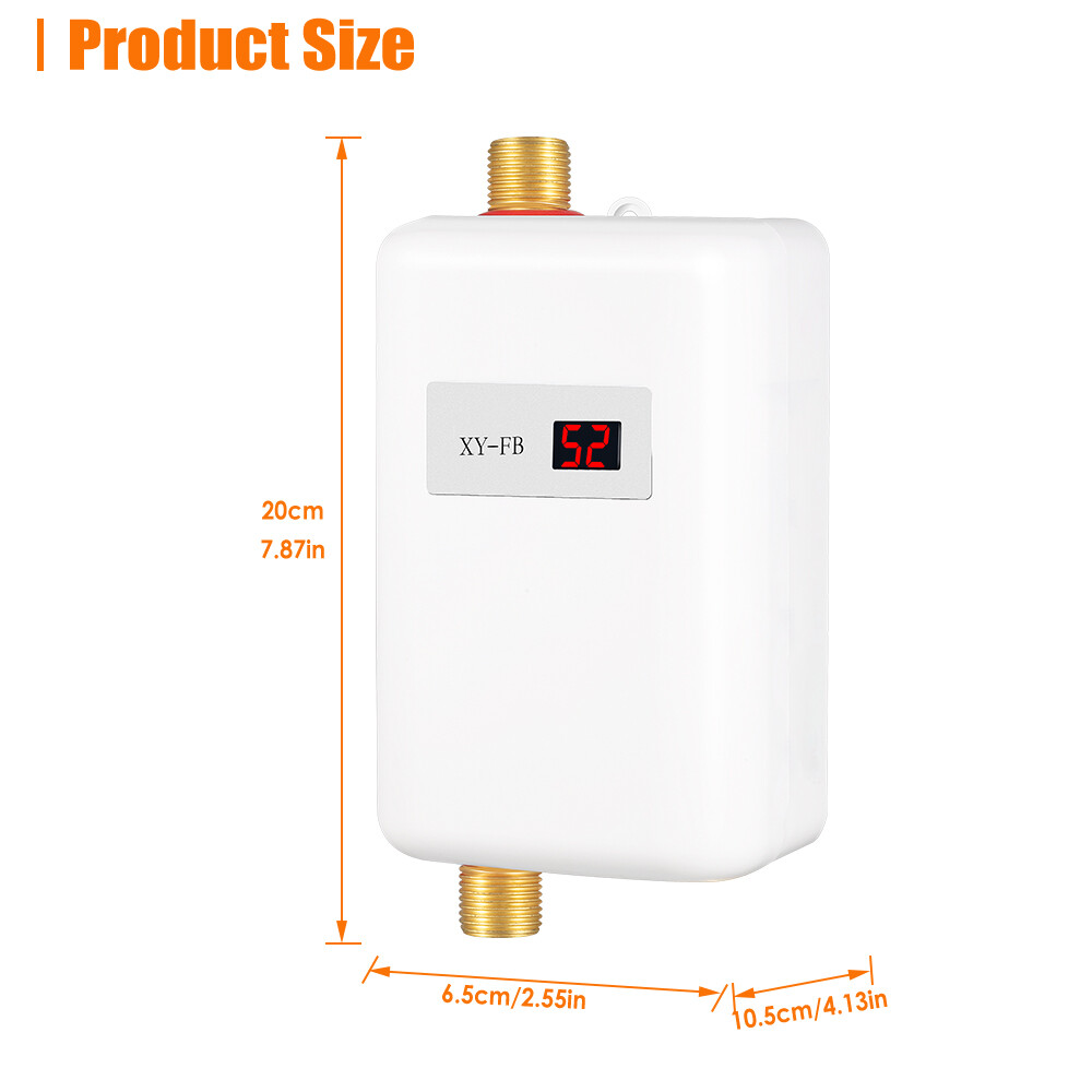 Electric Hot Water Heater Tankless Quick Instant Hot Water Heater 3000W 110V US