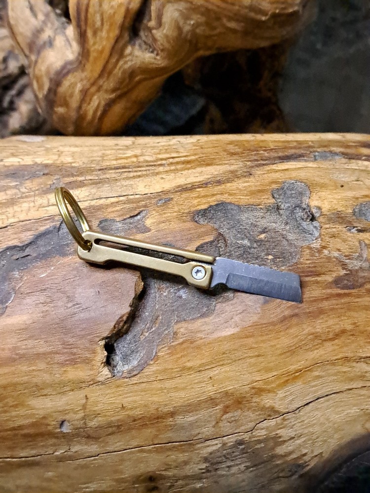 Super Mini Brass Keychain Knife