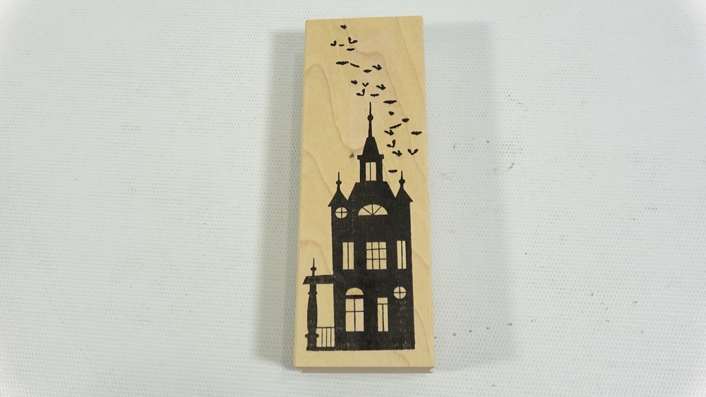 Memory Box Haunted Mansion Halloween Mounted Rubber Stamp E1801