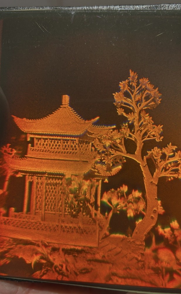 True 3D laser hologram. A Temple. 4x5”