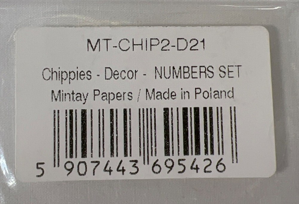 Mintay Chippies Chipboard Decor Elements Numbers Set MT-CHIP2-D21