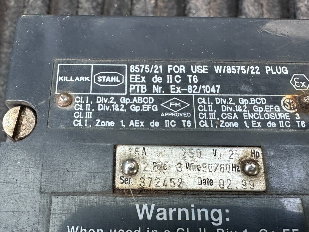 Killark / Stahl 8575/21 Receptacle