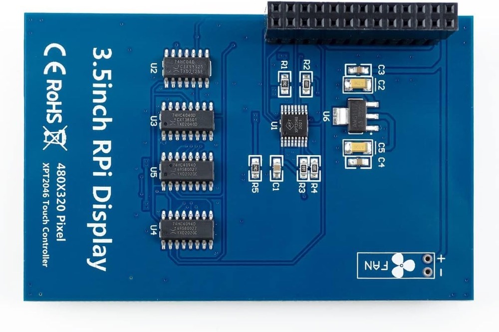 3.5 Inch 480x320 Touch Screen TFT LCD SPI Display Panel for Raspberry Pi 5,...