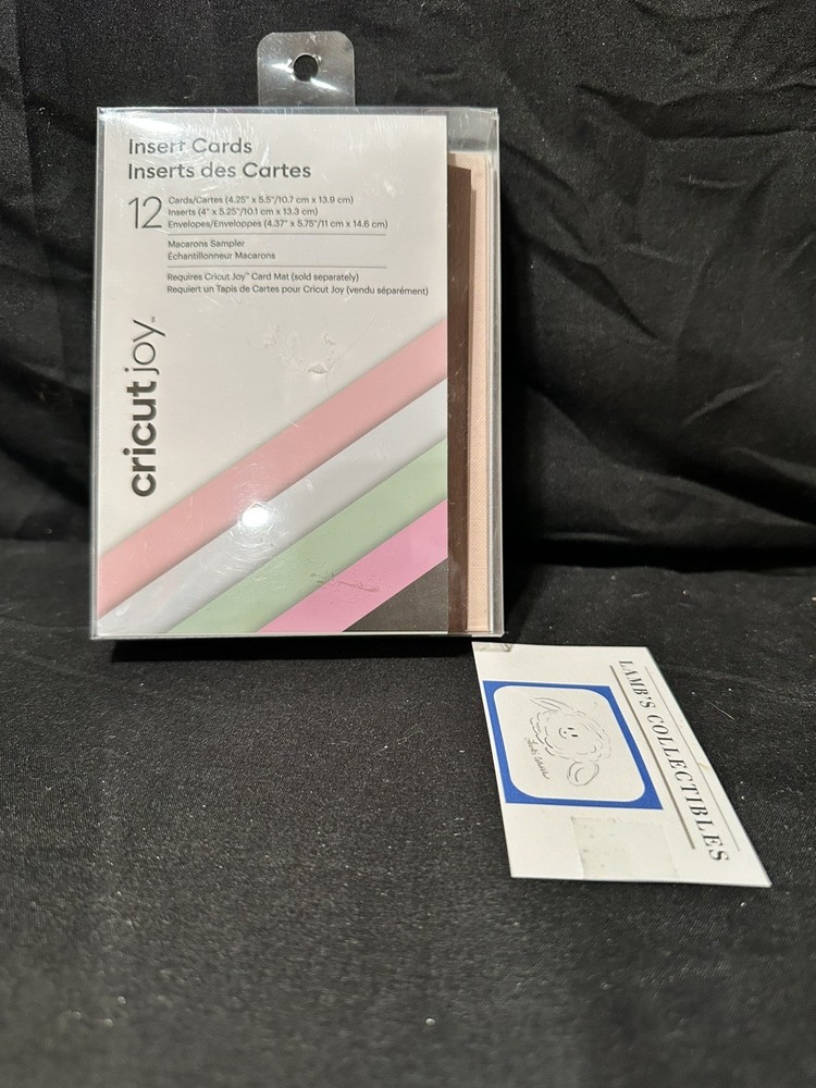 Cricut Joy Insert Cards Macaron Sampler 12-Pack – Pastel Colors & Envelopes