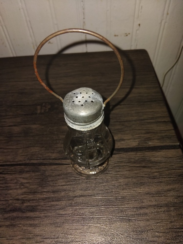 Vintage Glass Lantern Candy Container