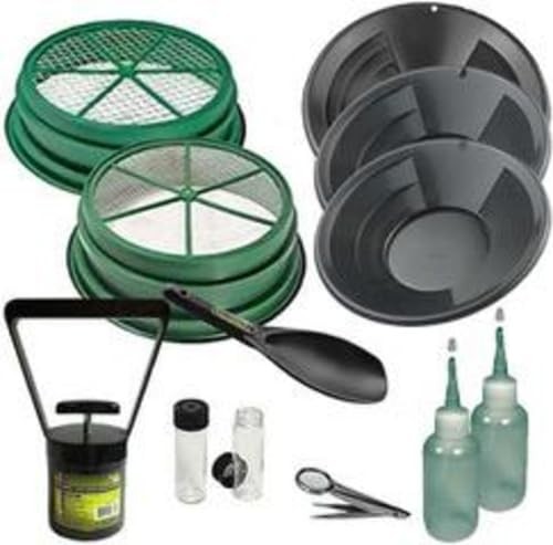 Sluice Monkey 12 pc Prospecting-Mining-Panning Kit- 2- Classifiers 1/4" & 1/8" 3