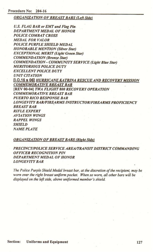 NYCPD-Leather Backer for Detective/Sergeant Shield holds Nameplate & 2-Citations