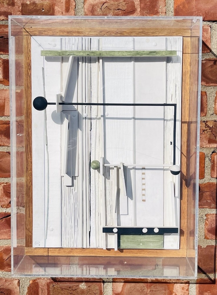 Geometric Abstract Assemblage Artwork. Gordon & Zanne Stewart Collection. Signed