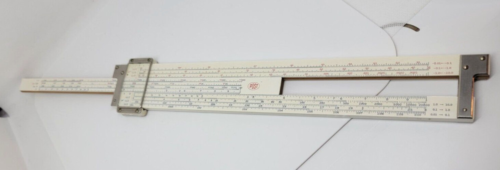 Frederick POST Hemmi Versalog Slide Rule with Leather Case Vintage #1460