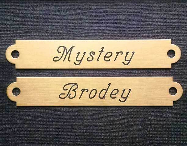 HALTER PLATE XLARGE Solid Brass Custom Engraved Horse ID Name Tag .032"