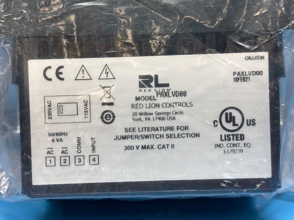 Red Lion Controls PAXLVD00 Digital Panel Meter - NEW