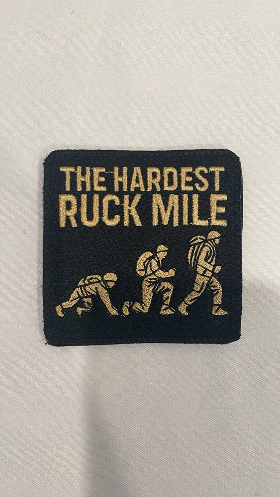 THE HARDEST RUCK MILE - Challenge Patch - Hook and Loop Backing Panel