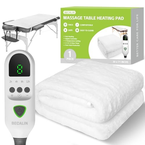 Massage Table Warmer Heating Pad Professional SPA 9 Heating/2-4-8-12H Timer