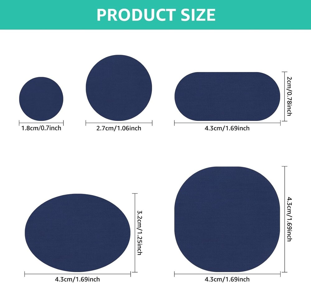 3 Sheets Puffer Down Jacket Repair Patch Kit Nylon Fabric Dark Blue, Gray